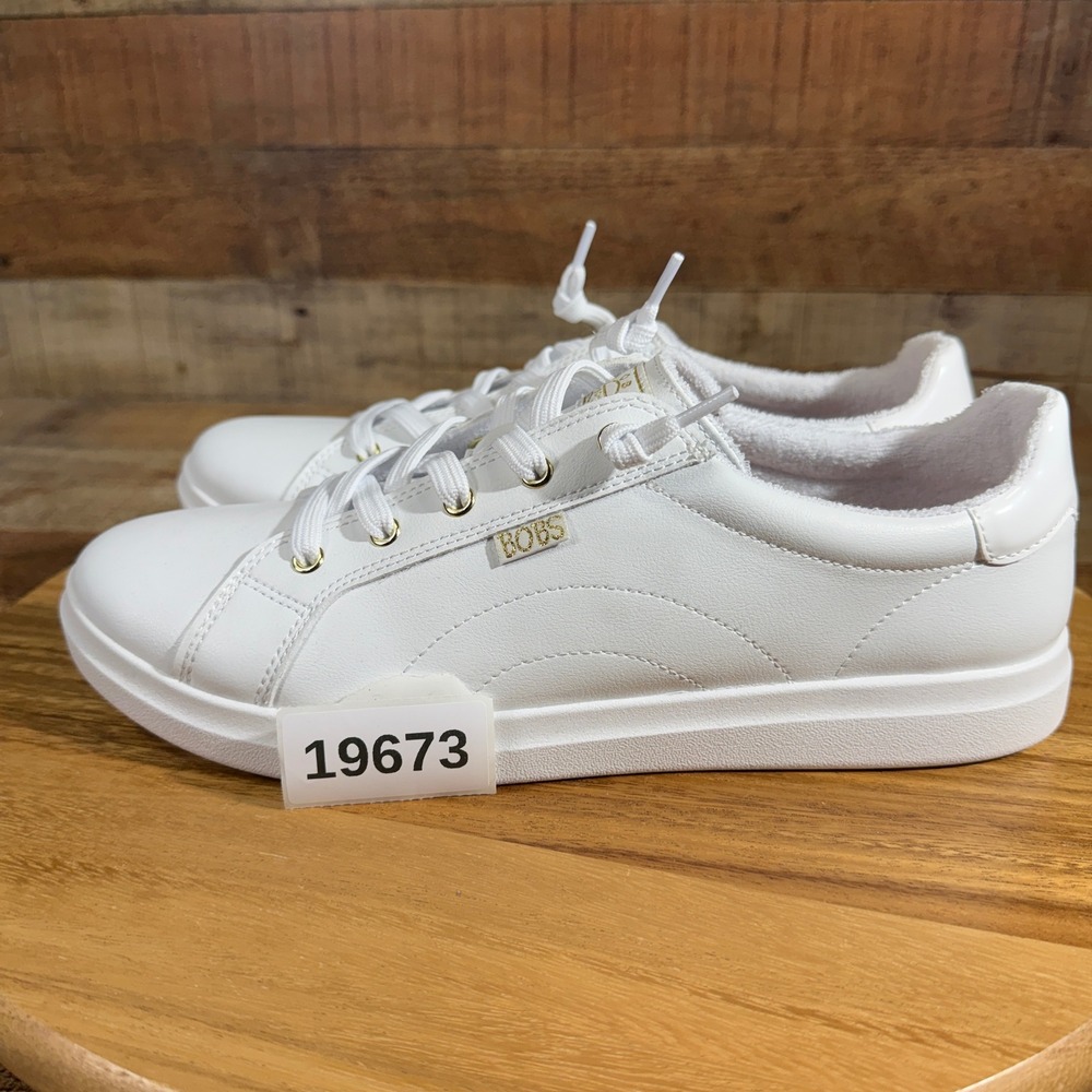 BOBS Shoes Womens 11 White‎ Sneakers D'Vine Instant Delight Lace Up Memory Foam